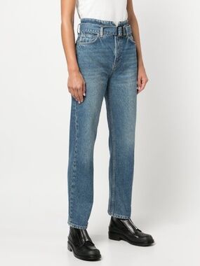 NEW Reformation Cynthia Belted Jeans Kama 25